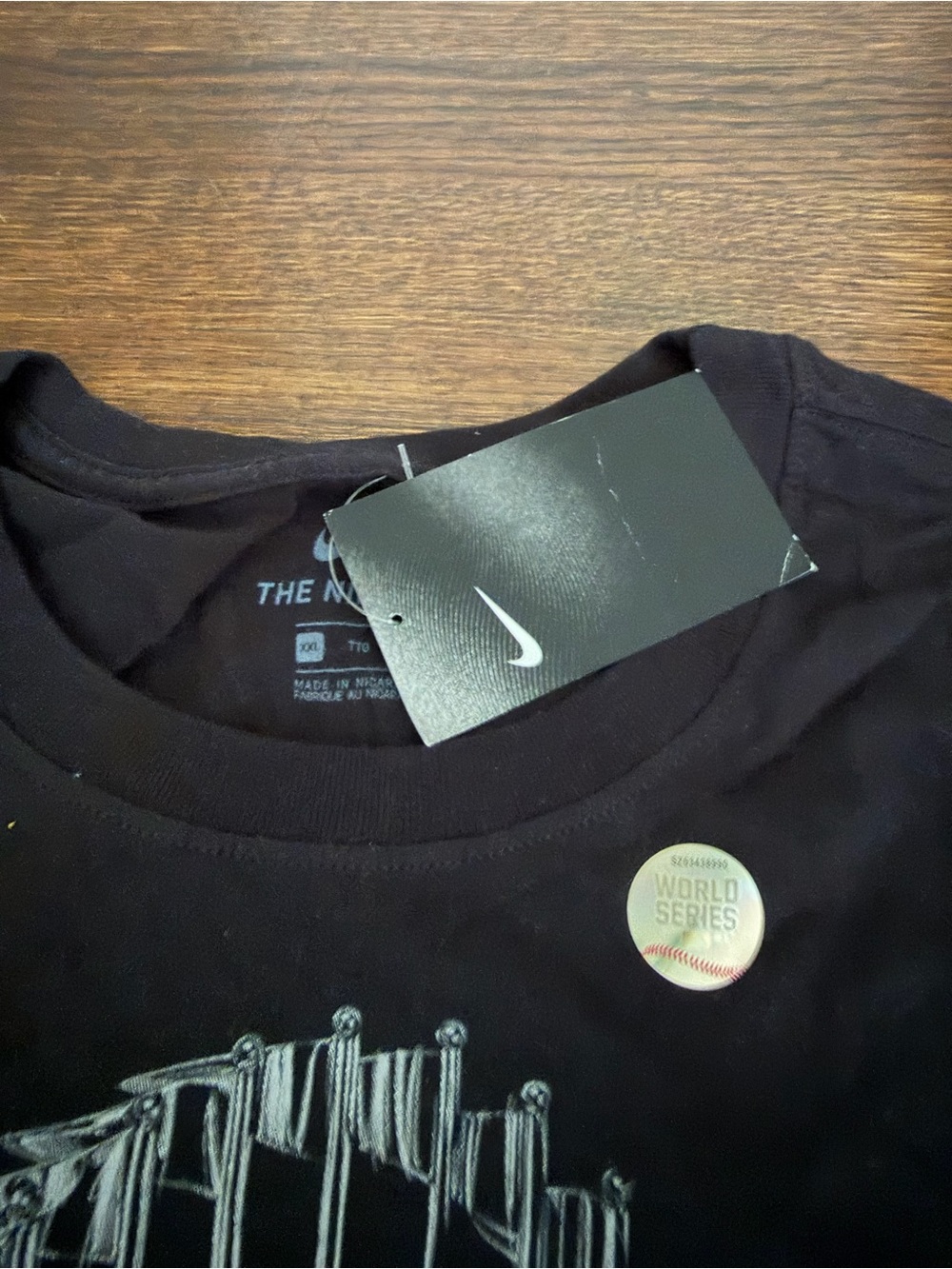 Nike Men’s Black Short-Sleeve Graphic Tee - World Series Motif - Picture 6 of 6